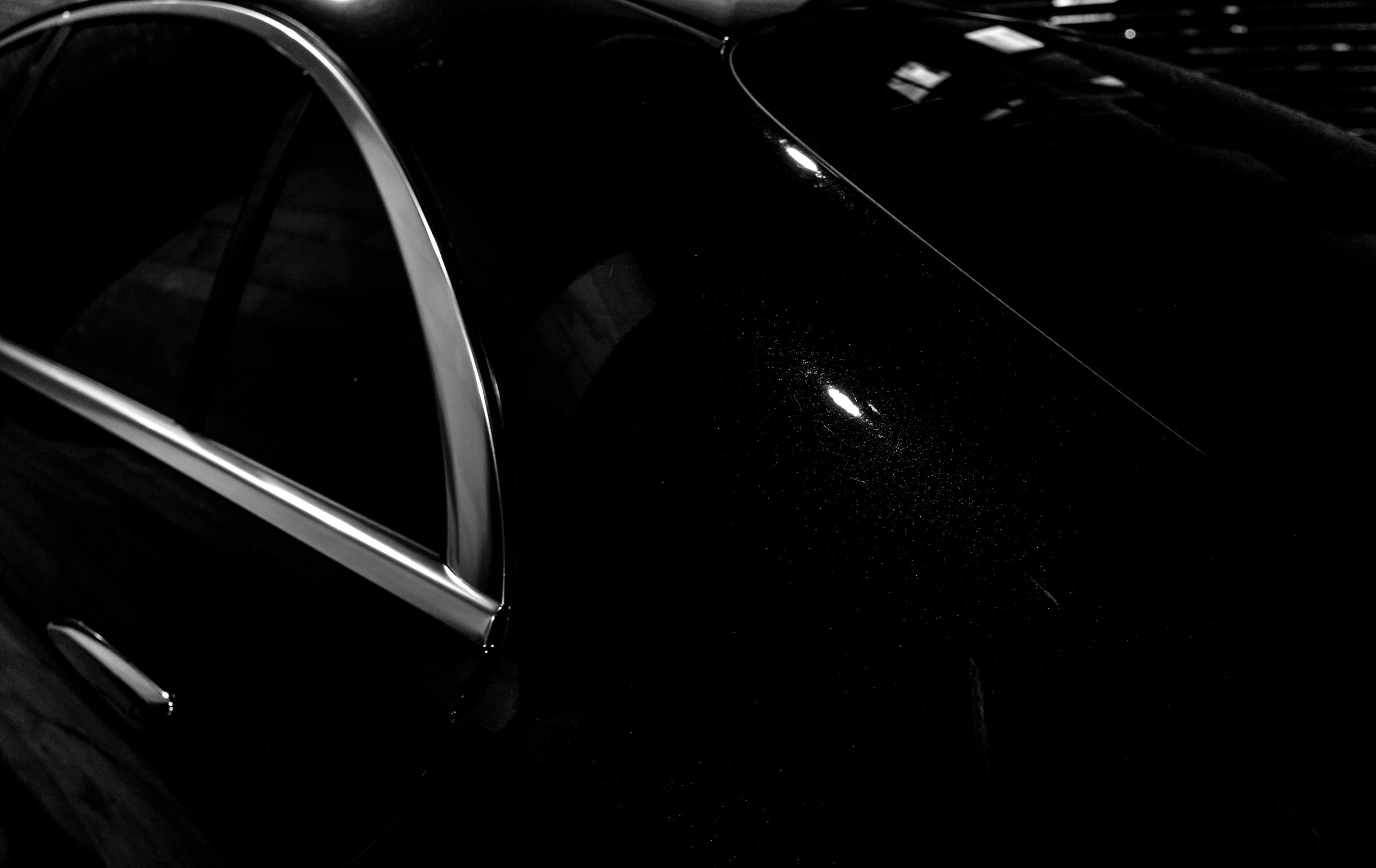 Luxury sedan at night in Toronto